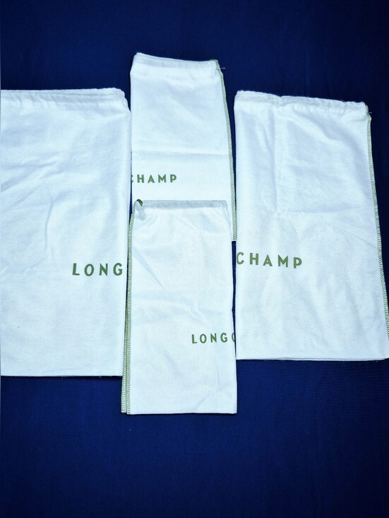 Longchamp Accessories - Lot of 4 Longchamp Dust Bags (2 Large, 2 Small) White & Green
